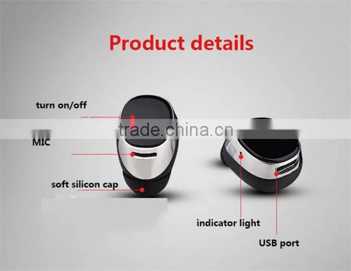 Mini 7 Ultra-small V4.1 Stereo Bluetooth Headset Earphone Earbud For iPhone