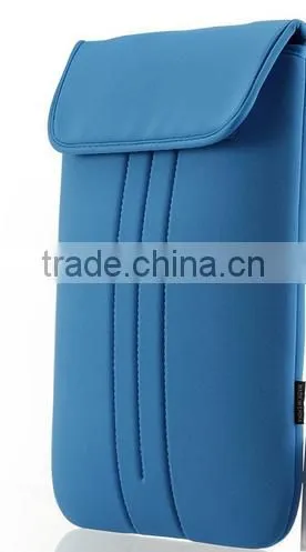 Hot sale 12.5 inch shockproof neoprene laptop sleeve case without zipper with flip cover and dot printing