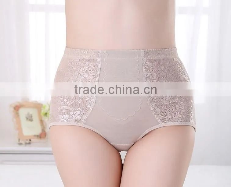 Sexy Lace Flower Panties Women Underwear High Waist Body Shaper Hip Women Panties lingerie Women Control Briefs