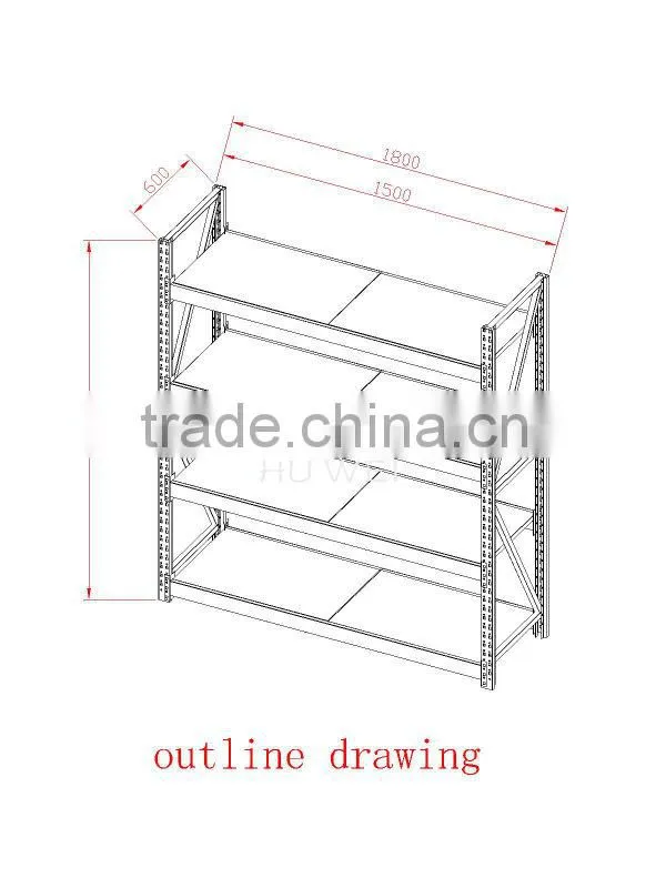 metal goods storage shelf