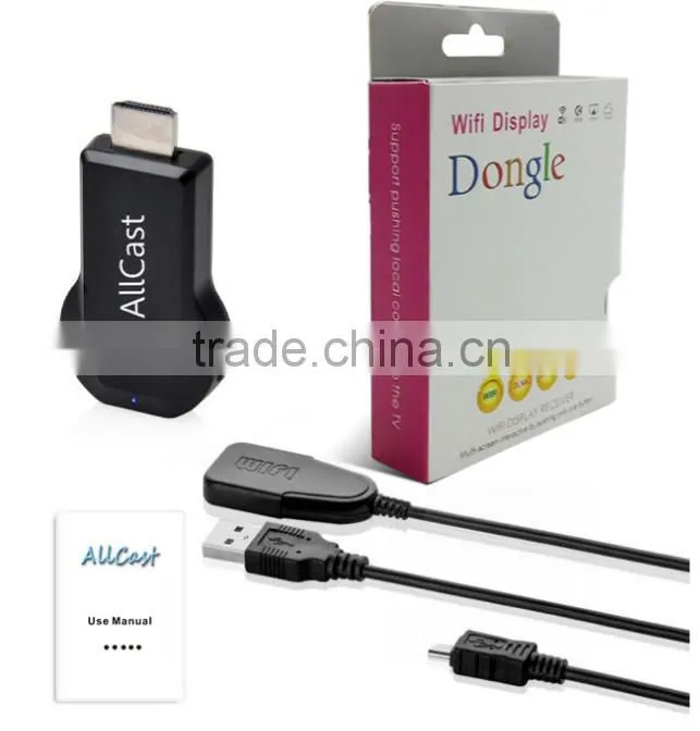 Bigway high quality hot sale wifi display dongle ezcast anycast miracast M2 android tv stick