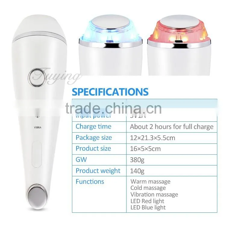 Warm and cold photon LED Vibration facial care beauty machine