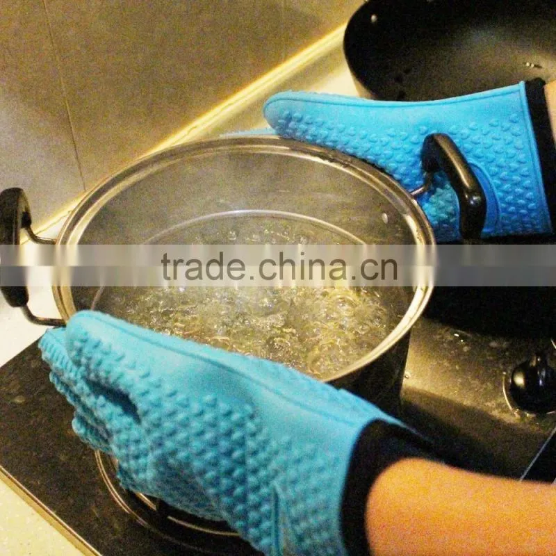 Silicone Kitchen Heat Resistance Baking Cooking Gloves BBQ Oven Gloves