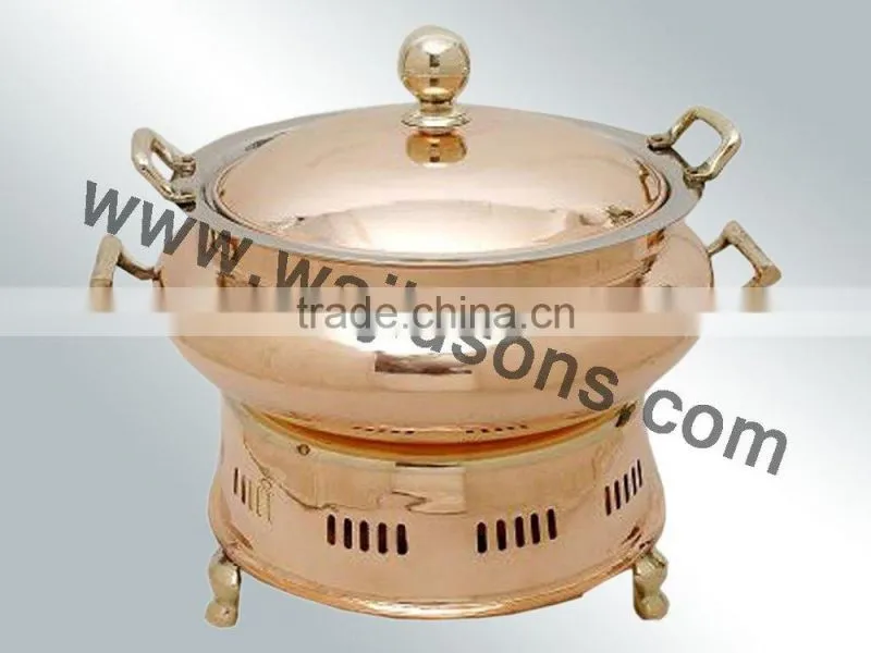 new design handmade chafing dish for sale | 2016 metal made chafing dish | modern chafing dish | brass plated chafing dish
