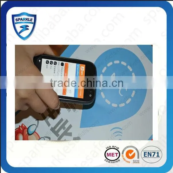 programable printable ISO/IEC 14443 anti-metal nfc rfid label e-wallet