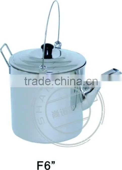 hot metal boiling water pot for camping