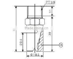 SV fixed Two Spray mouth Tank cleaning spray nozzle