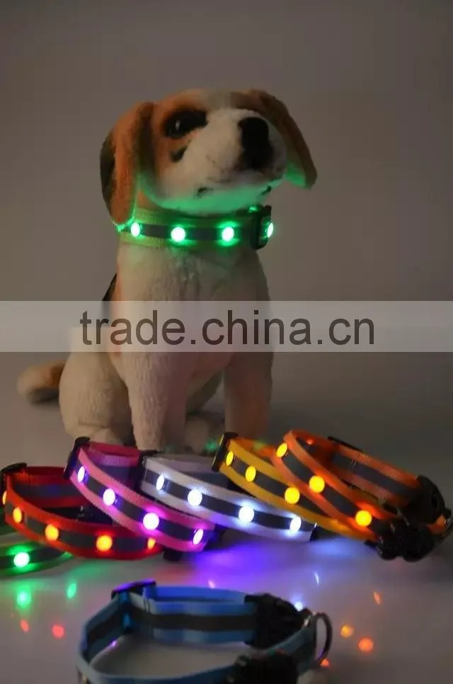 Waterproof led usb rechargeable flashing dog collars & leashes