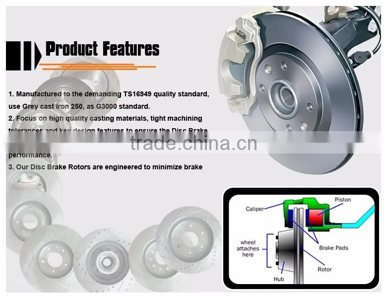 4020609G00 high performance brake rotors for japanese car
