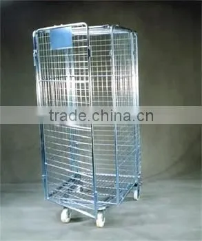 wrought iron roll container with wheel