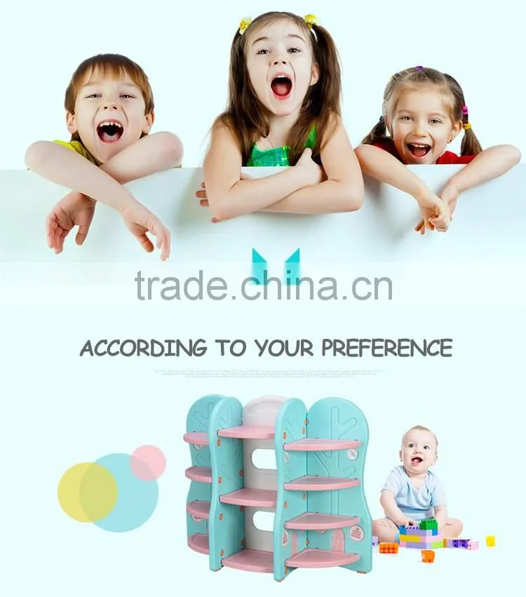 Children toy storage rack book shelf cabinet