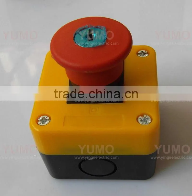 LAY5-J188H29 industrial mushroom push button control box switch with key n445 IP40/54