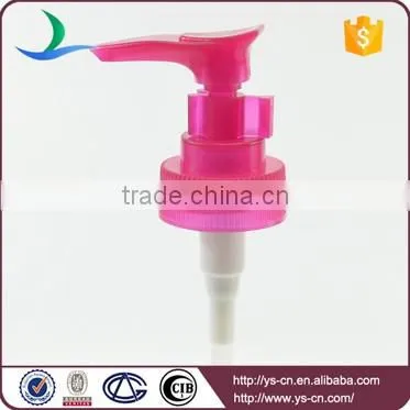 Plastic pink duckbilled effect lotion color pump for hand soap