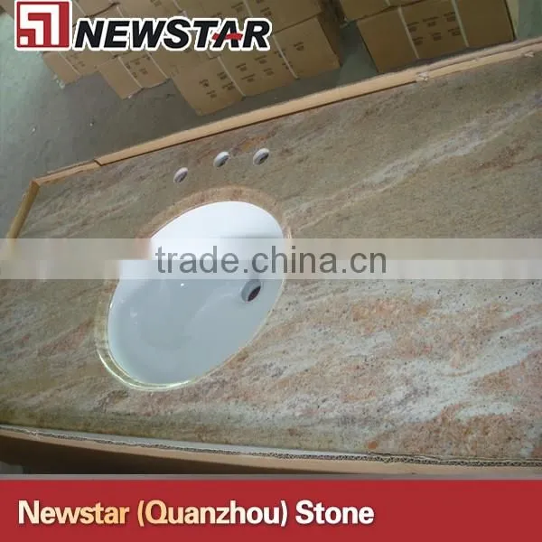 Laminte granite vanity tops with ceramic sink