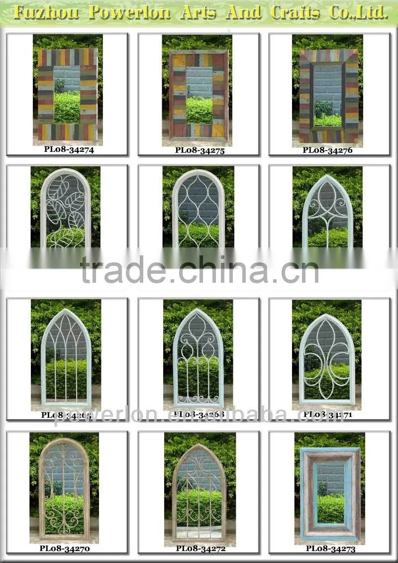 Simple Line Rustic Decorative Iron Mirror Wall