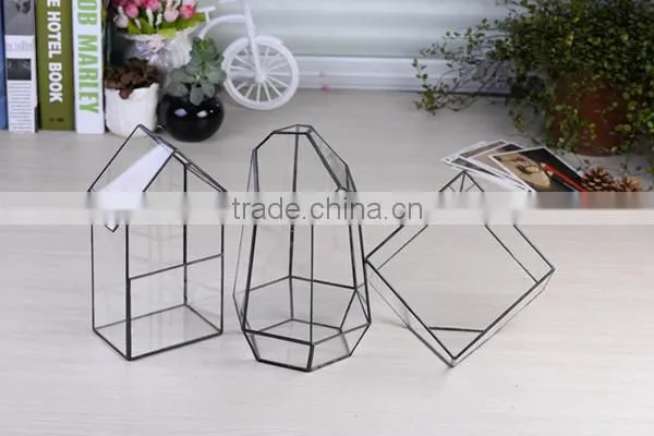 Micro landscape terrarium ornament hanging crystal glass flower vase