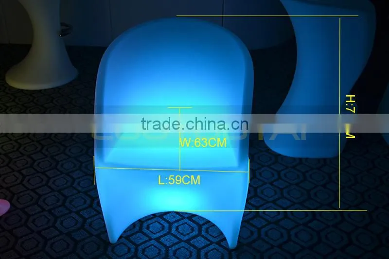 Manufacturer LED illuminated sofa/chair with remote control 16 mix changeable colors 13kgs