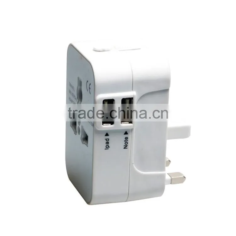 Universal Travel Power Adapter Plugs With Dual USB Travel Abroad universal travel power adapter converter