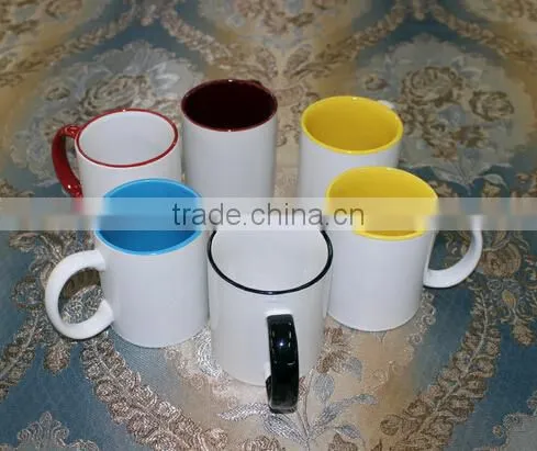 Haonai hot sale 11oz high quality Grade A white mugs coated sublimation mug for wholesale low price
