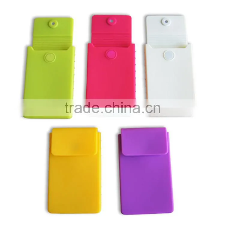 Custom Make Colorful Silicone Business Card Holder