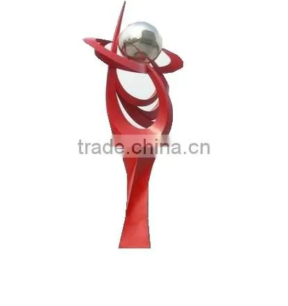 Large modern sculpture stainless steel balls
