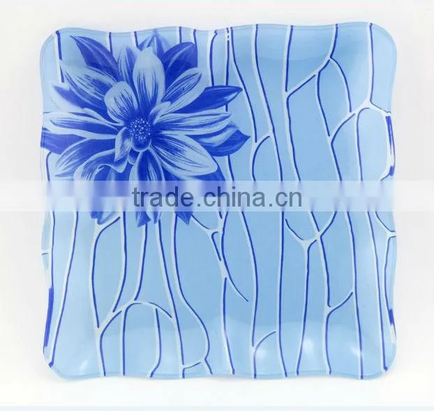 perfect glass dinner set glass tray decoration firing
