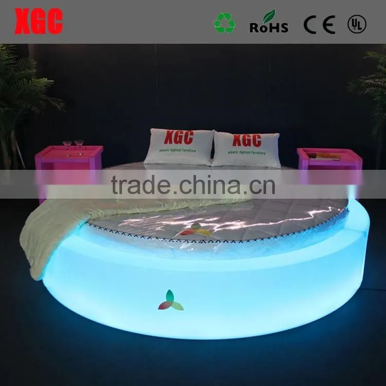 Wholesale Good Quality Colorful Lighting Bed Hotel Bed With LED Light