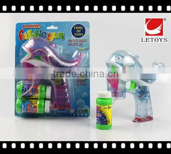 wholesale musical summer toys plastic LED light bubble gun