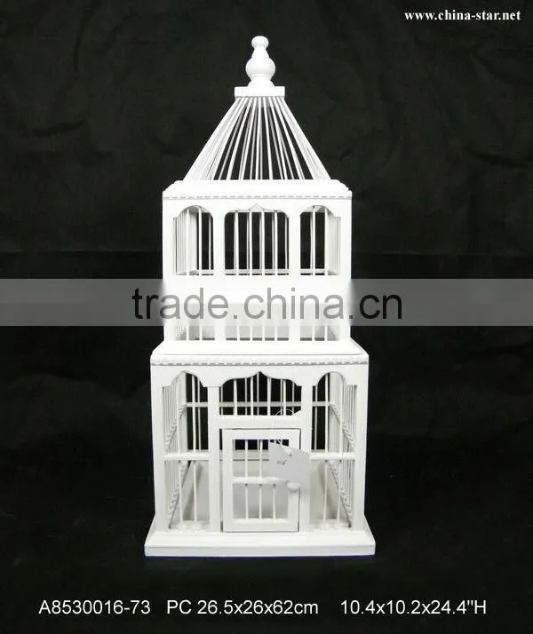 white wood cute bird cage