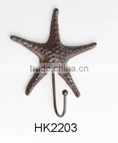 cast iron wall star hooks