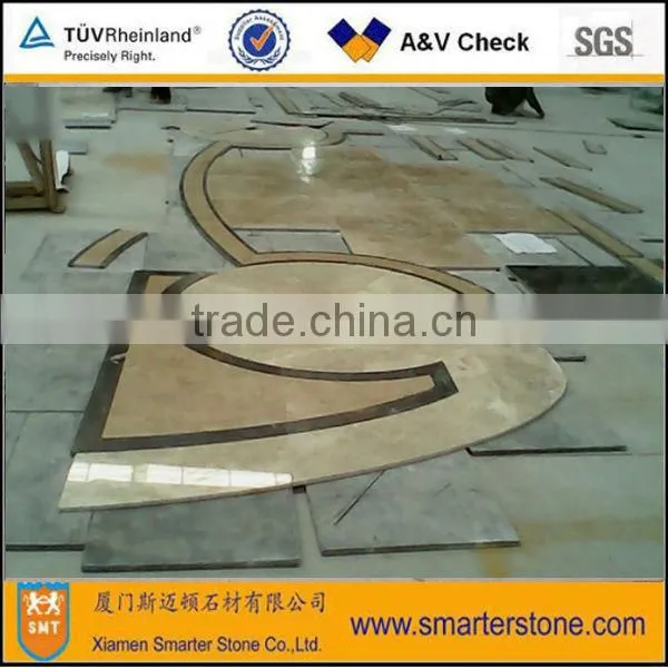 Water jet marble medallion
