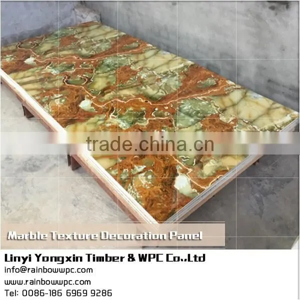 marble texture waterproof WPC board / panel with PVC film for interior decoration BIfrost brand