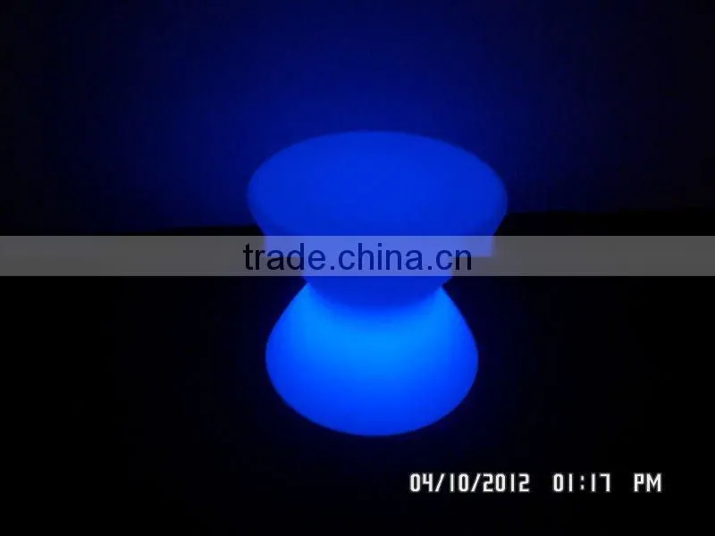 Outdoor and Indoor Plastic Rechargeable Illuminated LED Bar Counter / Moden waterproof led stool