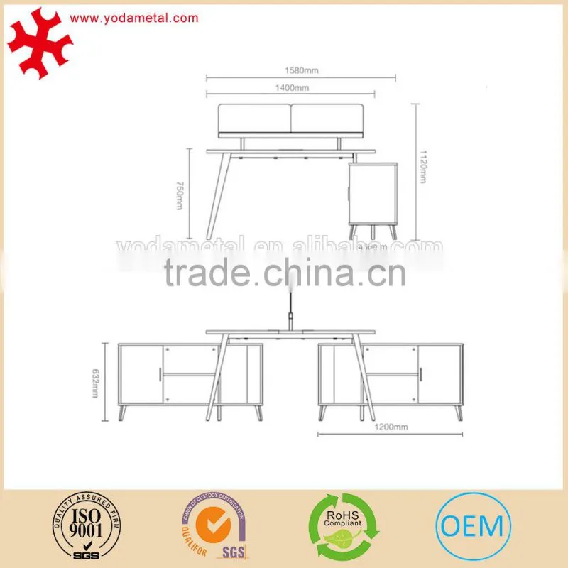 Simple Style Modern office organization for 4 persons