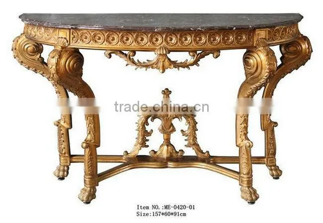 Egyptian Reproduction Furniture Black and Gold Console For Living Room Display
