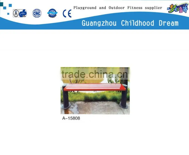 (A-15808) Wooden park bench, outdoor leisure bench, wooden long bench chair