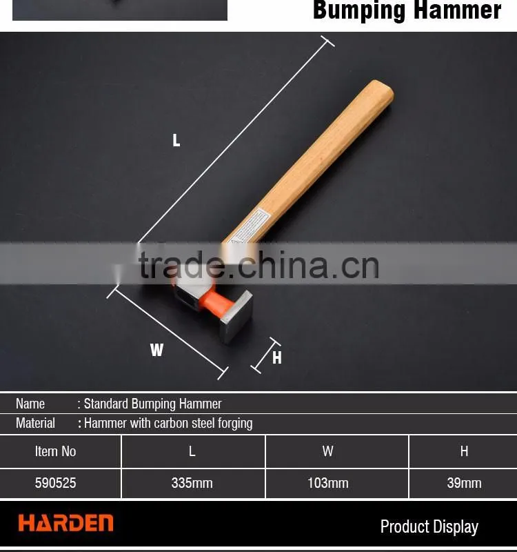 Professional Standard 45 Carbon Steel 370mm Bumping Hammer With Hickory Handle
