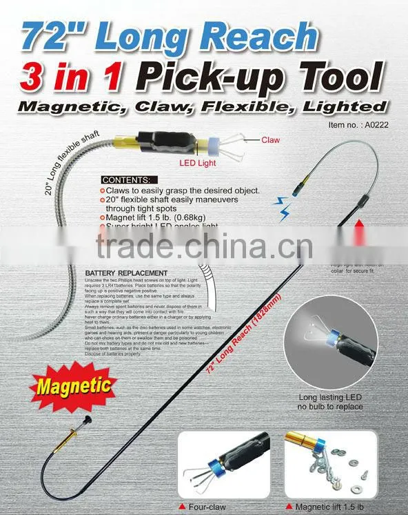 72" Long Reach 3 in 1 Pick-up Tool