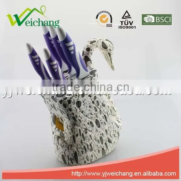 WCJ605 New design great kitchen helper knife holder swan shape hot sale