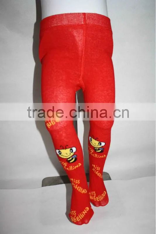 baby bee design red tights