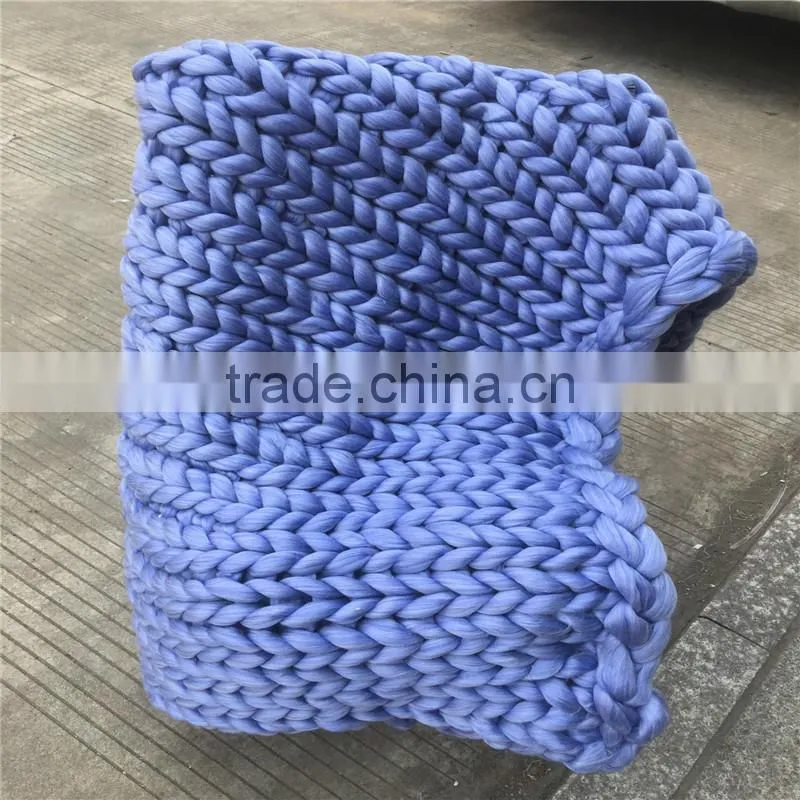 2017 Knitted Wool Blend Blanket Air Conditioning Leisure Chunky Blanket Kniting Blanket