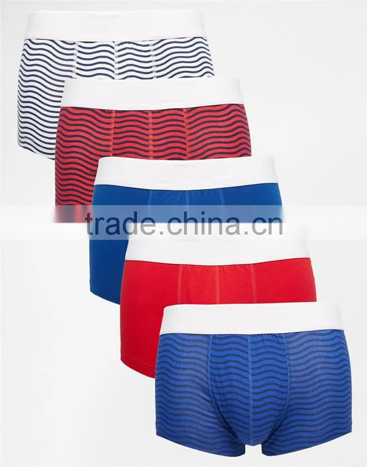 Squiggle Stripe Print Satin Boxer Shorts Cheap Bulk Wholesale Boxer Shorts