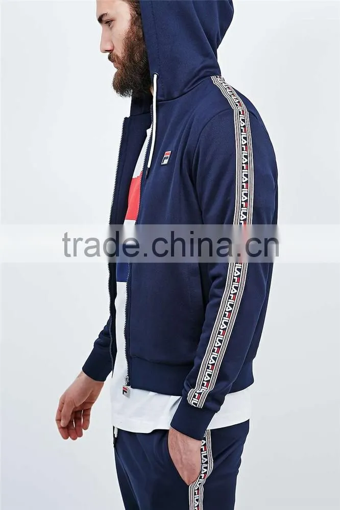 Short fitness hoodie for men lightweight cotton full zip mask hoodie