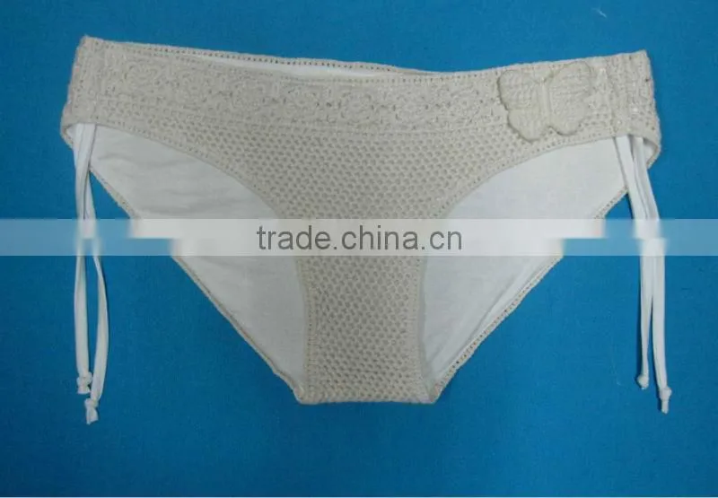women crochet butterfly panties