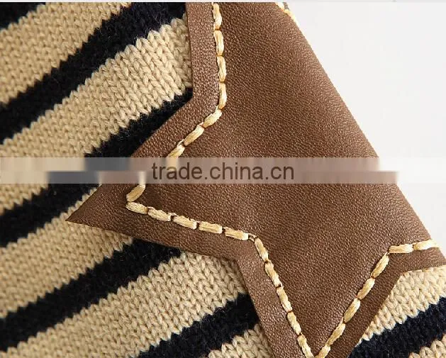 new design trendy branded v-neck patch stripe knit boys kids winter cardigan sweater