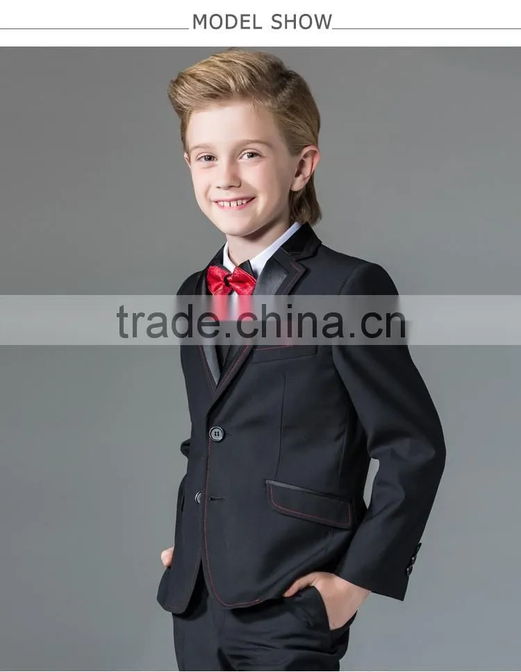 ELPA fancy children kids clothes suit 3 piece black party suits for boys