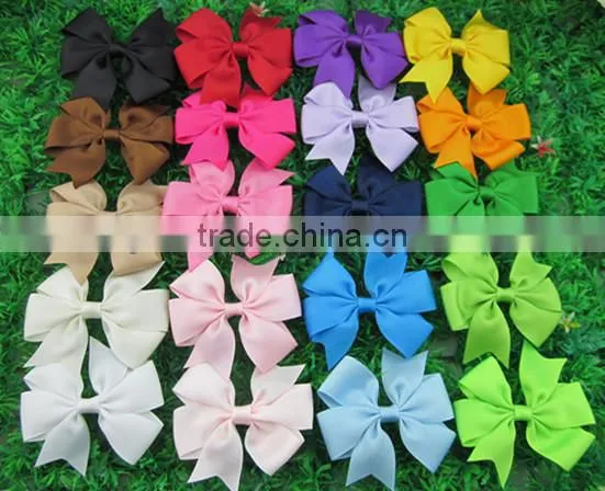 Hot sale hairbows hairpin hairband bobby pin kid trendsetting thread plain dovetail bowknot clip hairpin children hair accessory