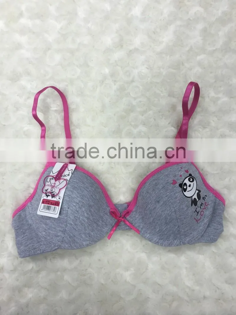2017 hot sell good quality young girl underwear bra