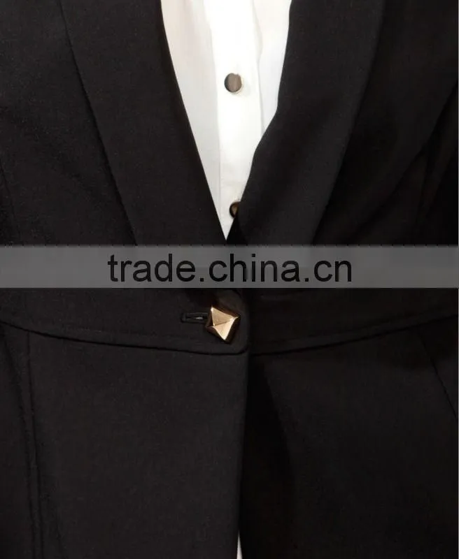Faceted Single Button Blazer