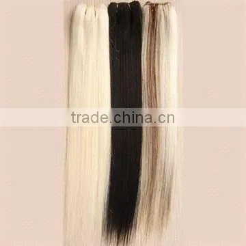 human hair mixed synthetic fiber hair weaving